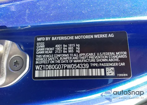 2023 Toyota Gr Supra 3.0 Premium z USA, uszkodzony, nr VIN WZ1DB0G07PW054339